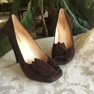 PRADA Cocoa Open Toe Shoes